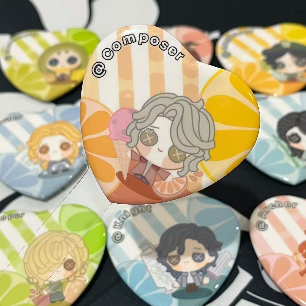 Top Anime Merchandise - 新しい第五人格コスプレグッズ、キツネの尻尾ハートバー、バッジ、ブリキブローチ、バッグデコレーション、ギフト