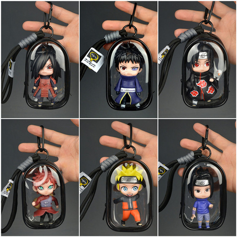 Anime Merchandise Keychain - ナルトうちはオビトうちはイタチうずまきナルトカカシキーホルダーペンダント人形モデルバックパック装飾コレクション漫画おもちゃ acg