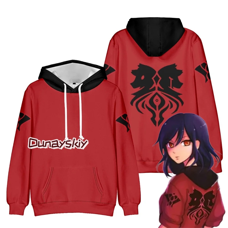 Anime Merch Hoodie - CosplayAnime Aphmau コスプレパーカー XS-6XL ジッパーバーシティジャケットパーカー衣装クルーネックセーターマーチ子供/大人の冬の汗
