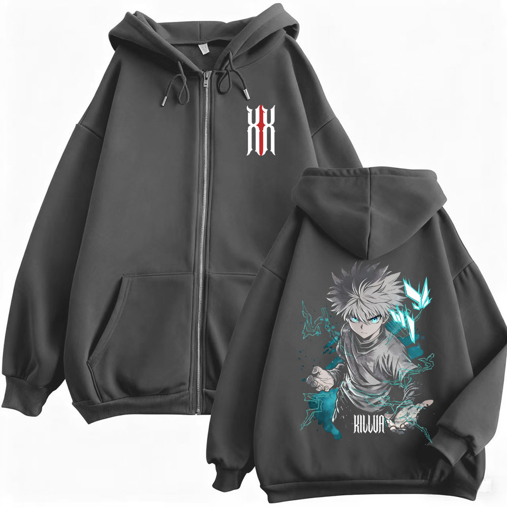 アニメハンター × ハンターキルア・ゾルディックグッズジッパ - Anime Merch Hoodie のレビューと価格