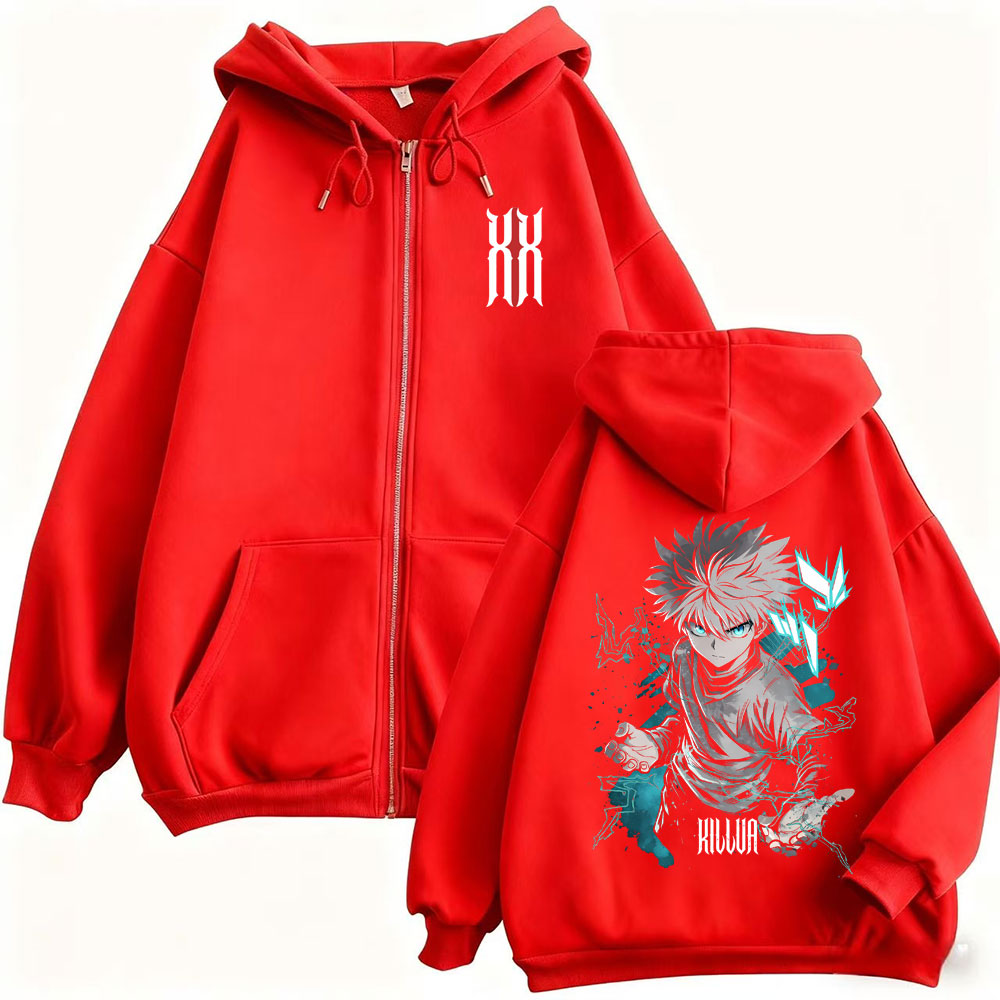 アニメハンター × ハンターキルア・ゾルディックグッズジッパ - Anime Merch Hoodie のレビューと価格