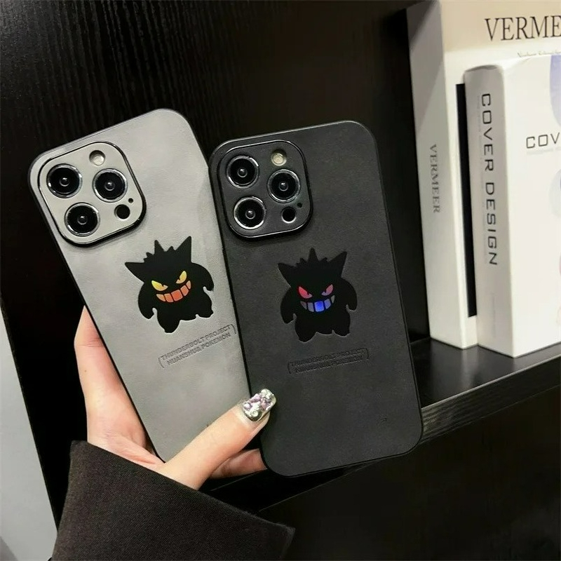 漫画アニメゲンガー革風レーザー加工スマホケース iPhone - Phone Case Anime のレビューと価格