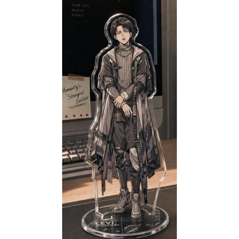 リヴァイ・アッカーマン アクリルスタンドフィギュアバッジセッ - Windbreaker Anime Merchandise のレビューと価格