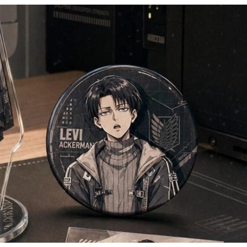 リヴァイ・アッカーマン アクリルスタンドフィギュアバッジセッ - Windbreaker Anime Merchandise のレビューと価格