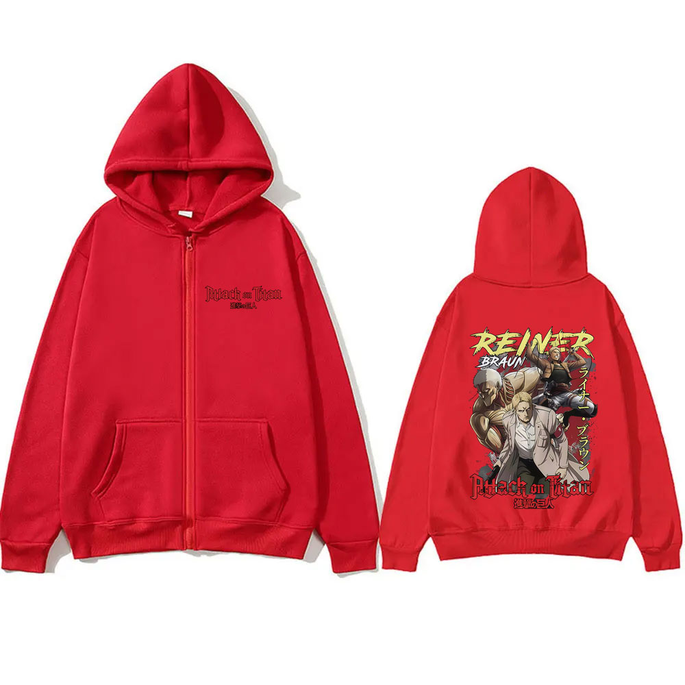 進撃の巨人 ライナー・ブラウン グラフィック ジップアップパ - Anime Merch Hoodie のレビューと価格