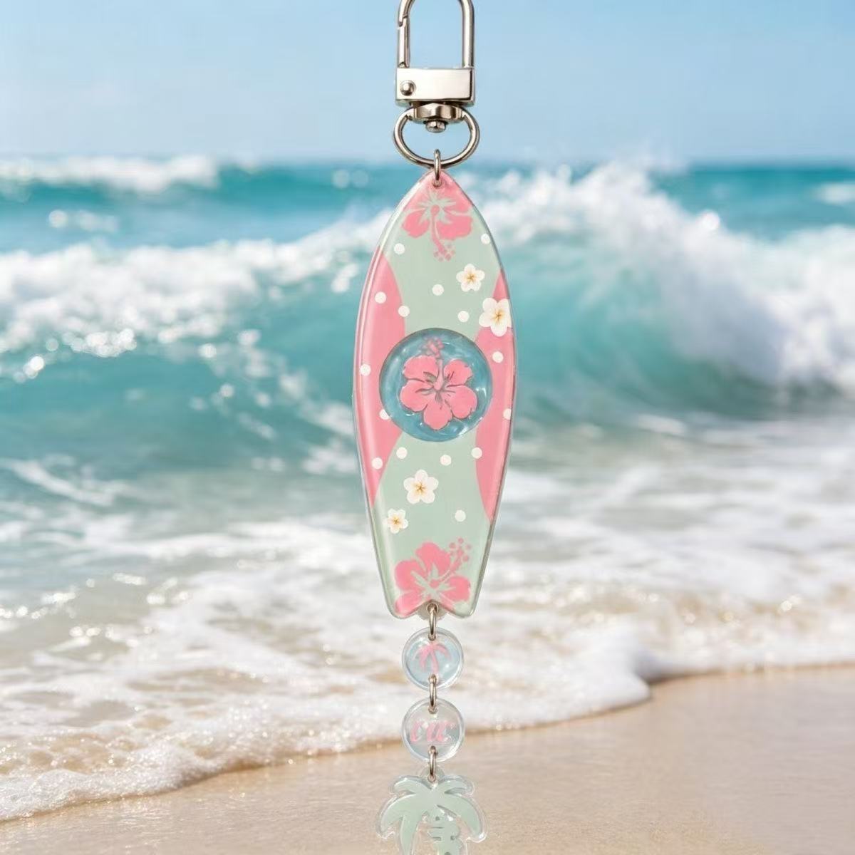 INS ハワイアンサーフボード型アクリルキーホルダーセット  - Anime Merchandise Keychain のレビューと価格