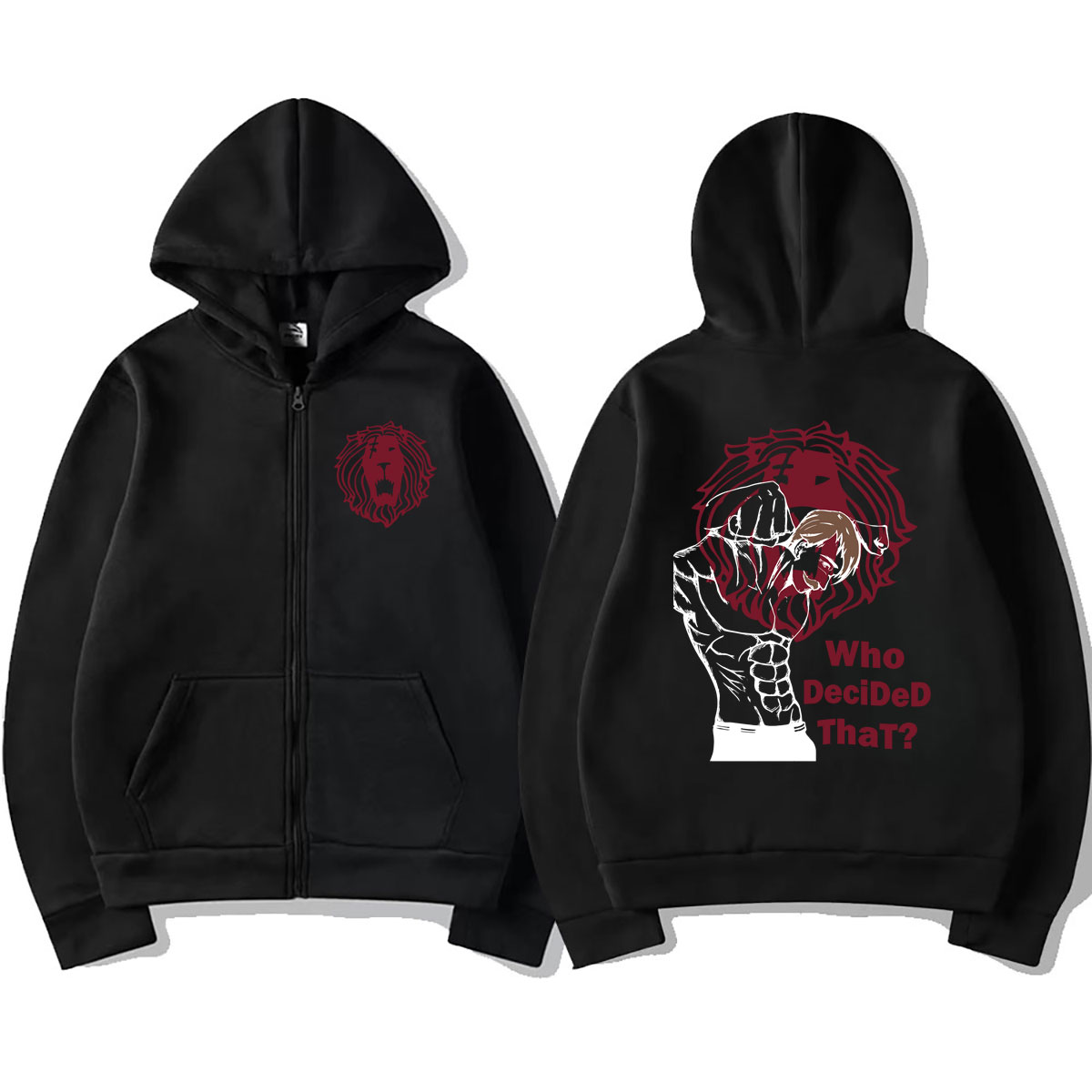 アニメ七つの大罪ライオンの傲慢の罪エスカノールグッズジッパー - Anime Merch Hoodie のレビューと価格