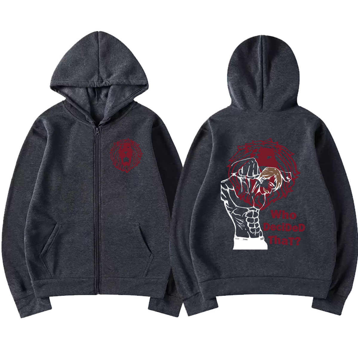 アニメ七つの大罪ライオンの傲慢の罪エスカノールグッズジッパー - Anime Merch Hoodie のレビューと価格