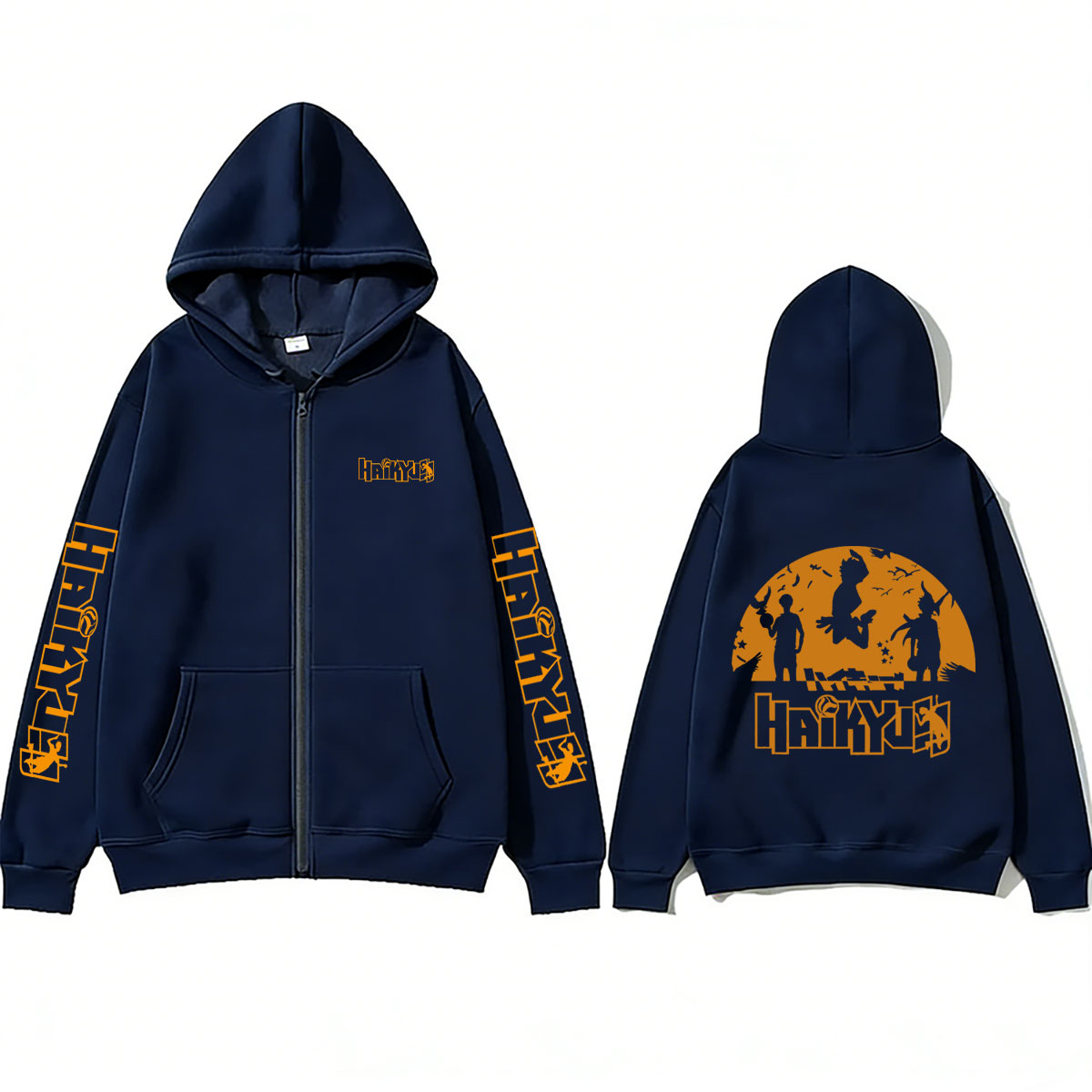 アニメハイキューグッズ ジップアップパーカー メンズ レディ - Anime Merch Hoodie のレビューと価格