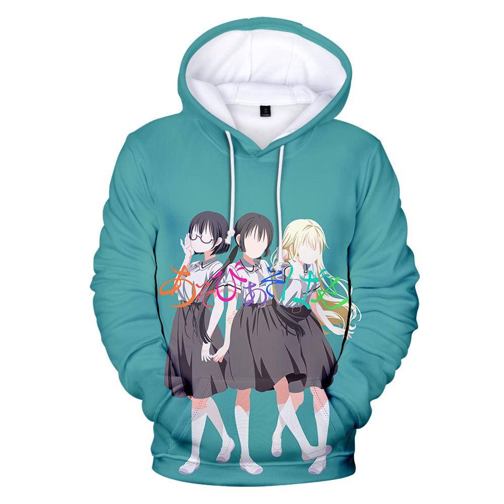 Asobi asobase-フード付きスウェットシャツ,ユニ - Anime Merch Hoodie のレビューと価格