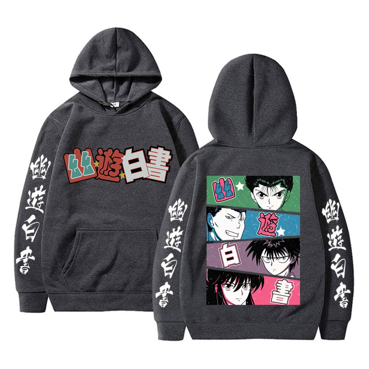 アニメ幽☆遊☆白書グッズパーカー男性女性カジュアル特大綿フー - Anime Merch Hoodie のレビューと価格